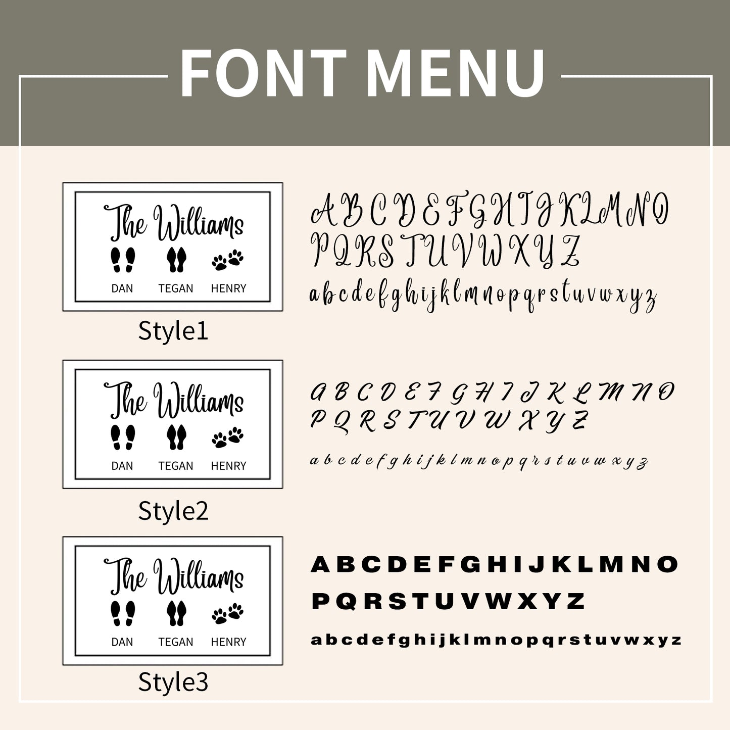 Personalized Family Name Doormats