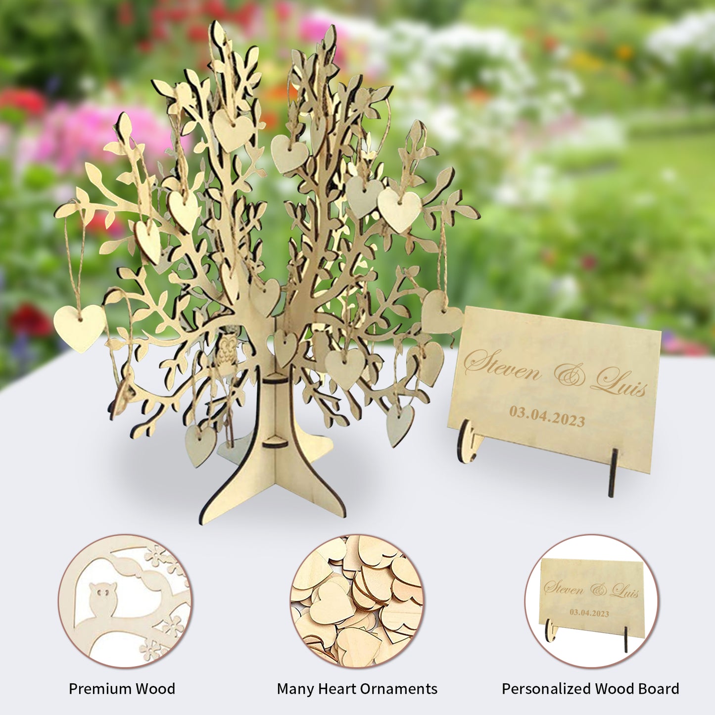 Personalized Wedding Guest Book Alternative, Custom Rustic Guest Registry