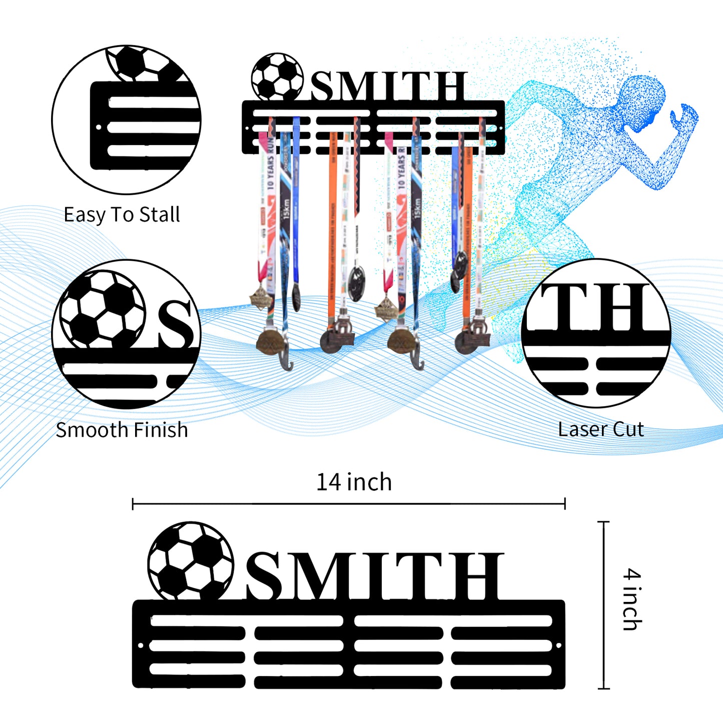 Personalized Medal Holders, Customized Metal Display Rack for Awards