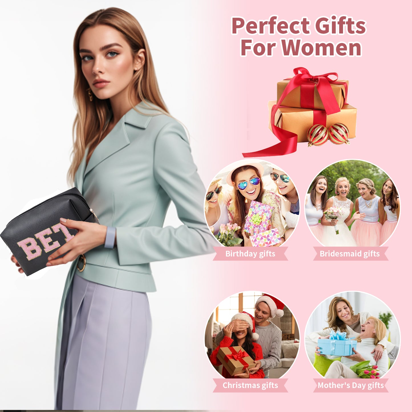 Personalized Preppy Makeup Bag