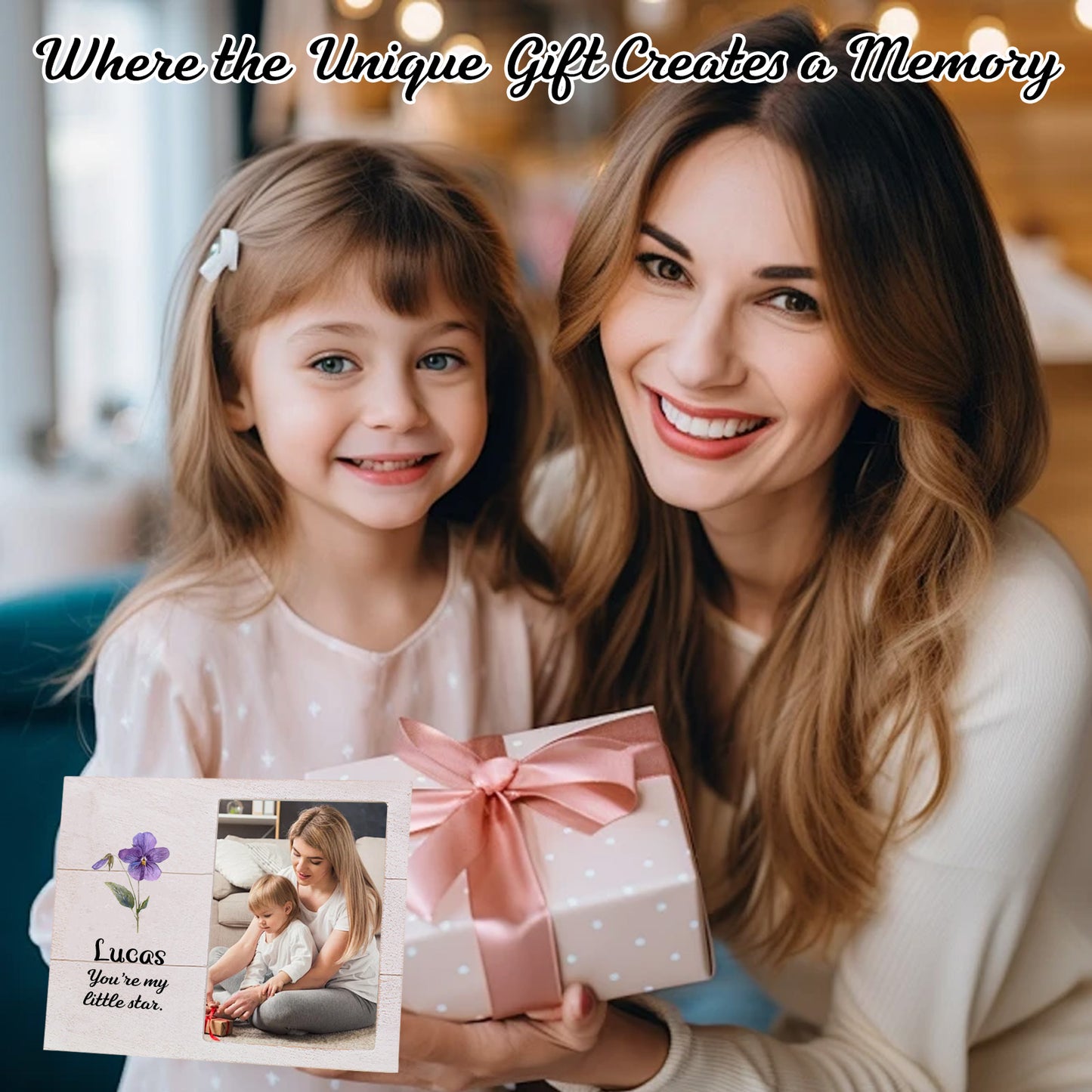 Personalized Birth Flower Photo Frame