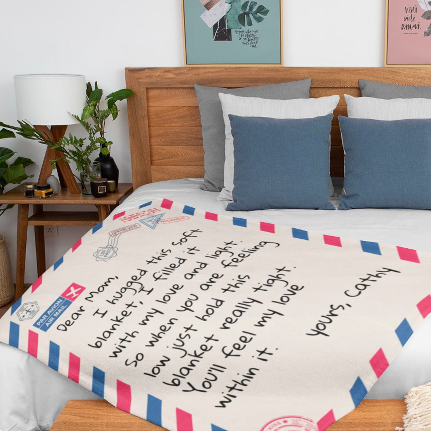 Personalized Flannel Blanket Mother's Day Gift Father's Day Gift Valentine's Day Gift