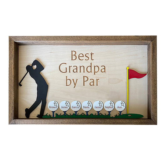 Personalized Golf Wooden Sign Plaque