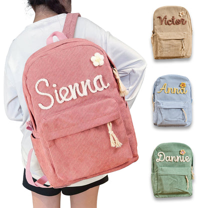 Personalized Corduroy Backpack