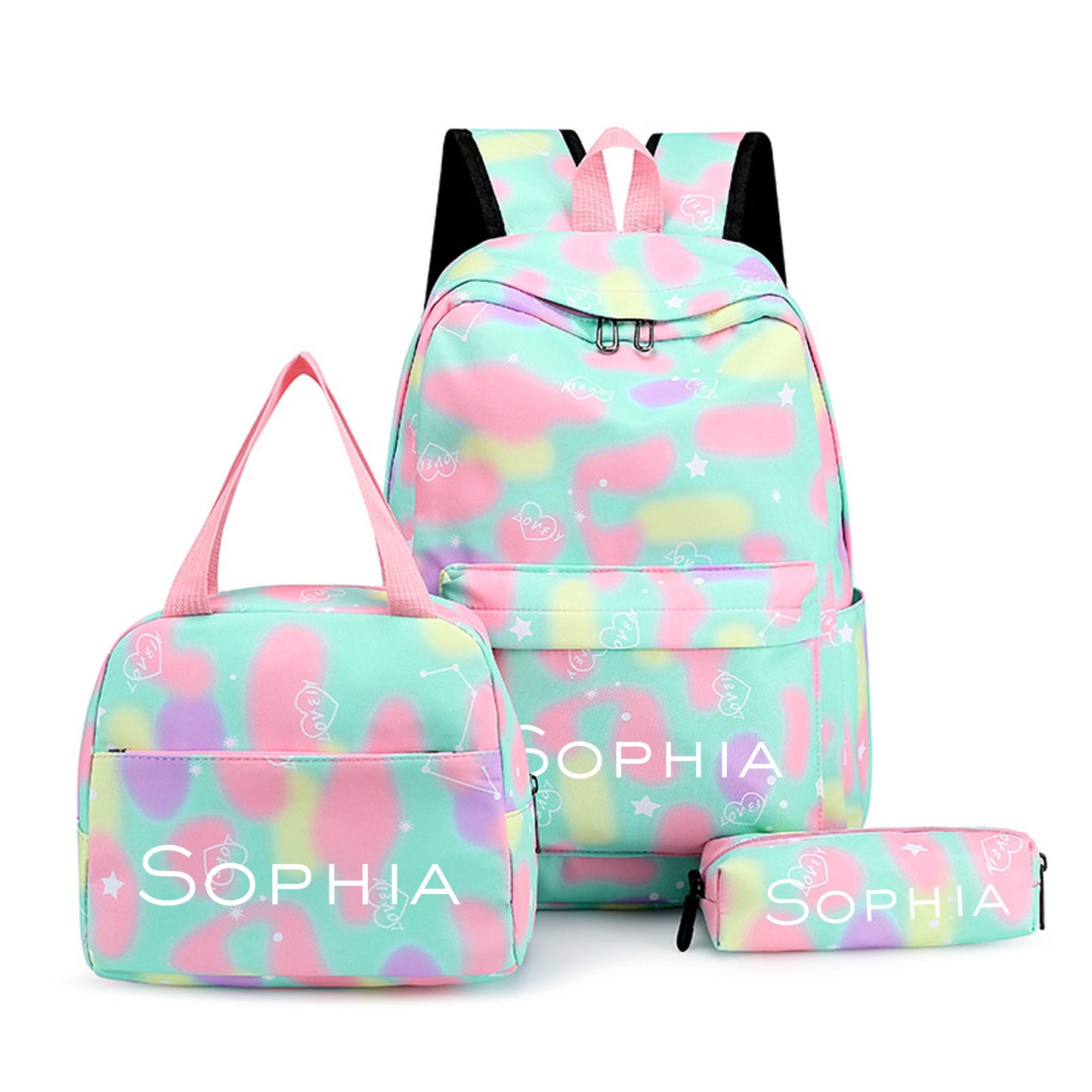 Personalized 3PCS Set of Backpack for Girls Boys Customized School Bag