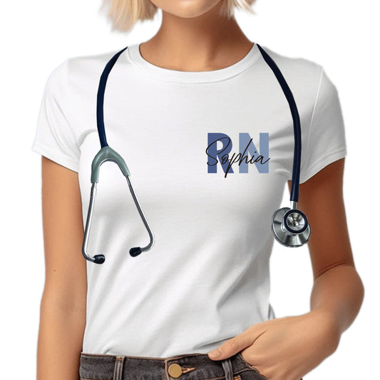 Personalized RN Nurse Shirts for Women, Registered Nurse Shirt