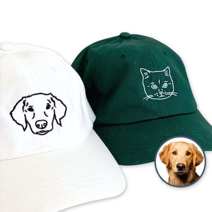 Custom Embroidered Pet Hat Using Pet Photo Personalized Dog Hat