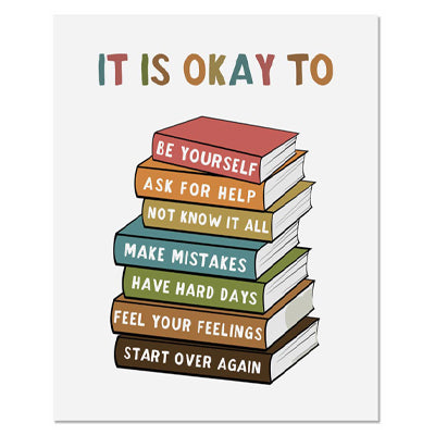 Personalized Classroom Decoration Posters, It Is Okay To Feel Canvas Wall Art