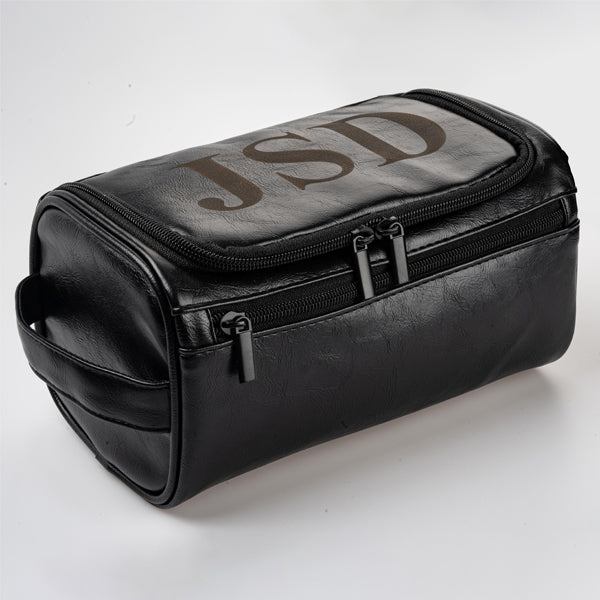 Personalized Toiletry Bag for Men, Engraved Name Initials Toiletry Bag