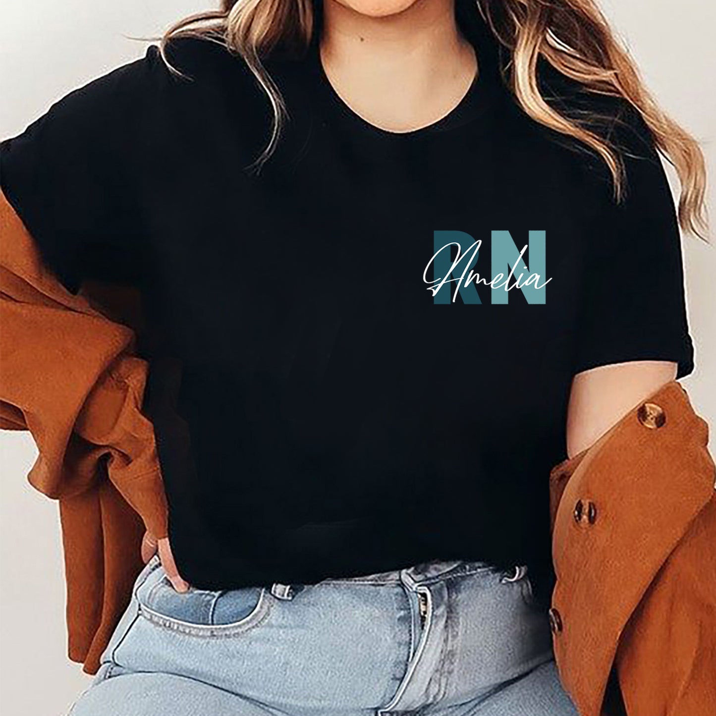 Personalized RN Nurse Shirts for Women, Registered Nurse Shirt