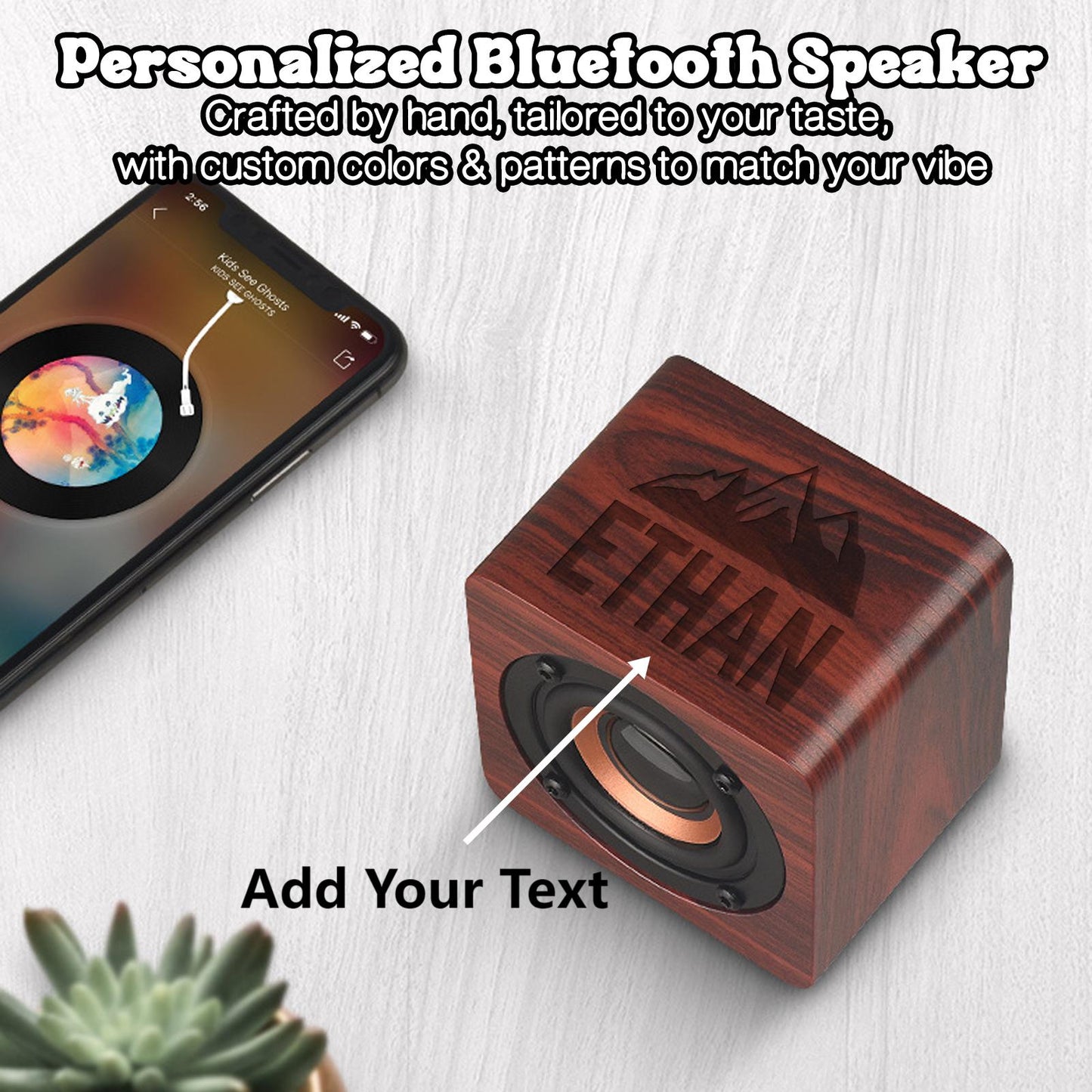 Personalized Wooden Bluetooth Speaker