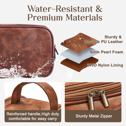 Large Personalized PU Leather Toiletry Bag