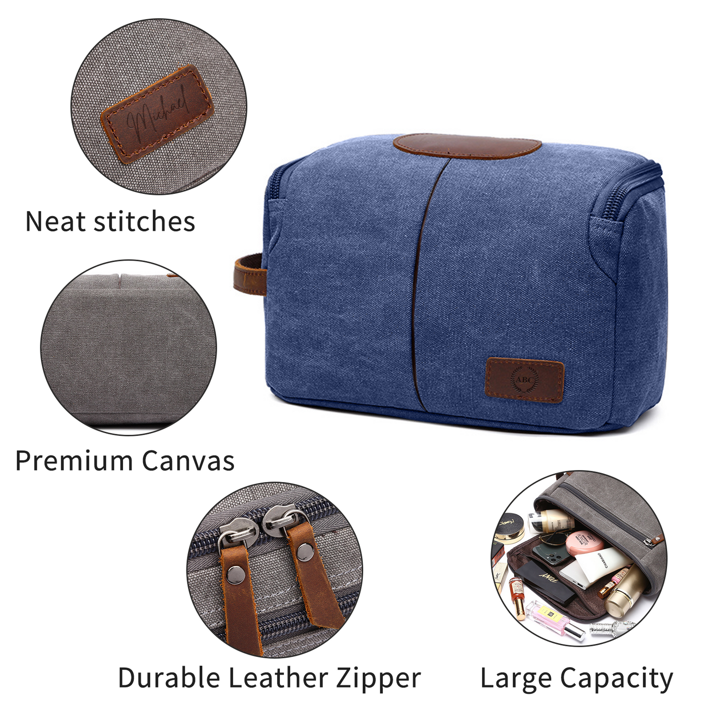 Large Capacity Canvas Toiletry Bag