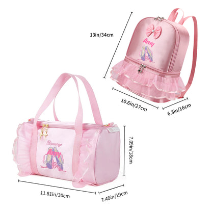 Personalized Girls Dance Ballet Bag, Custom Dance Bag, Large Capacity Fashion Tote Bag