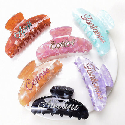 Personalized Name Hair Claw Clips