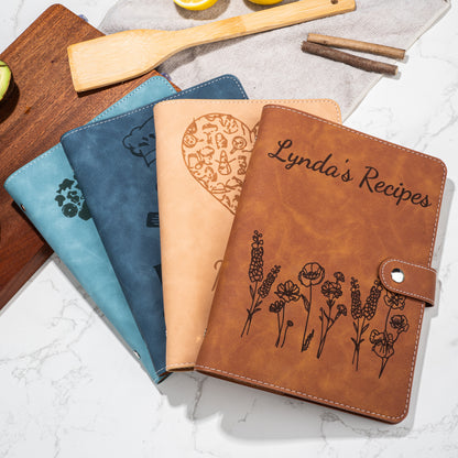 Personalized Leather Recipe Book