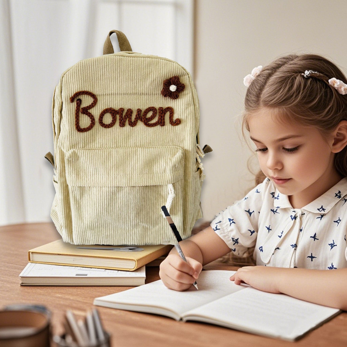 Personalized Corduroy Backpack