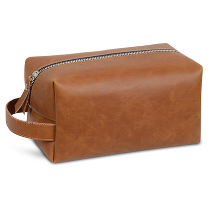 Personalized Men's Leather Toiletry Bag