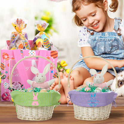 Personalized Easter handmade woven basket