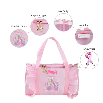 Personalized Girls Dance Ballet Bag, Custom Dance Bag, Large Capacity Fashion Tote Bag