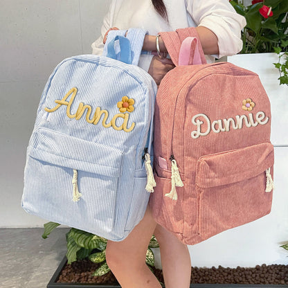 Personalized Corduroy Backpack