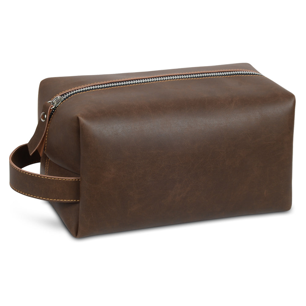 Personalized Men's Leather Toiletry Bag