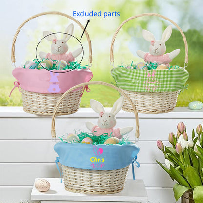 Personalized Easter handmade woven basket