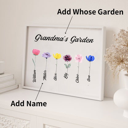 Custom Birth Flower Canvas Painting