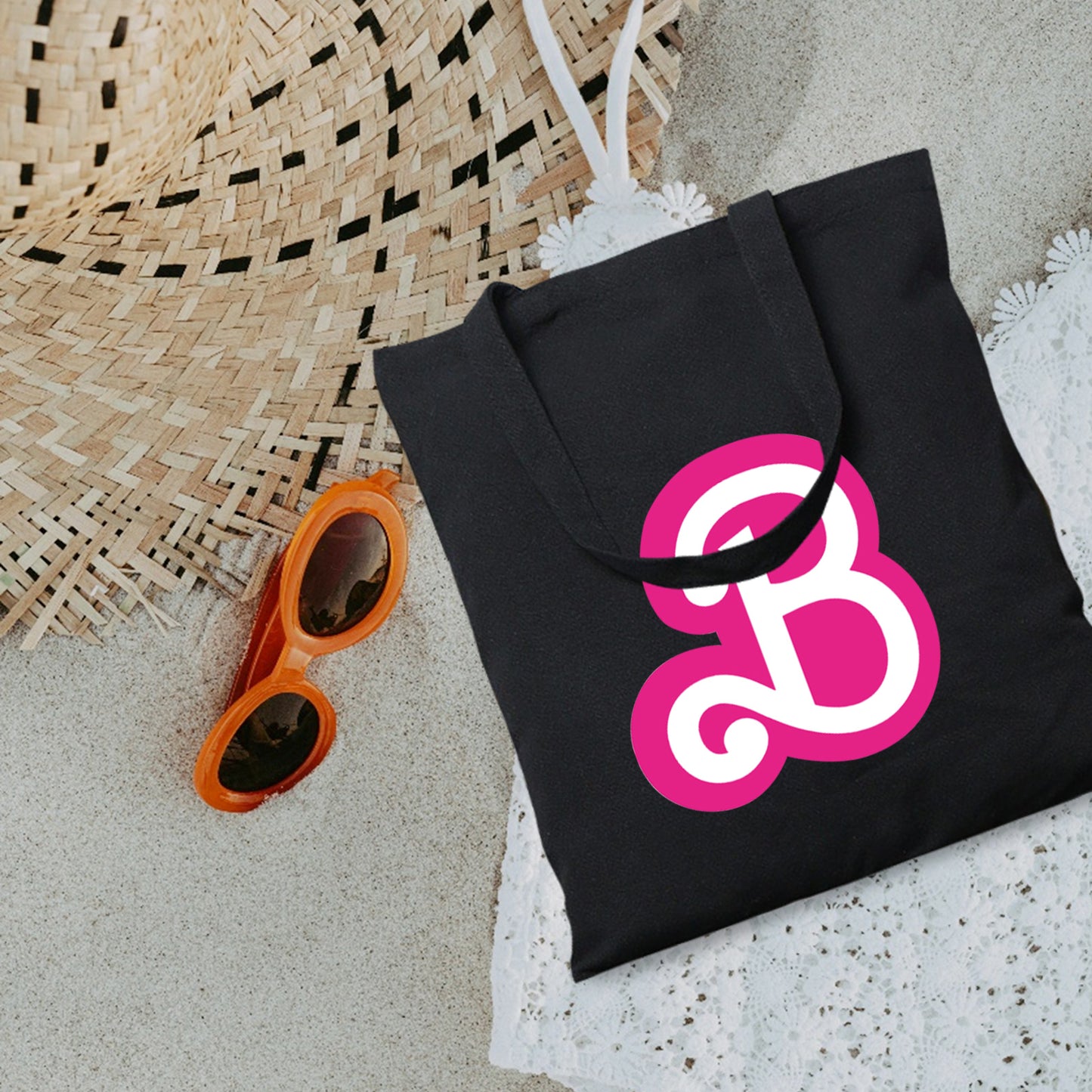 Personalized Reusable Beach Tote Bag for Girls&Women