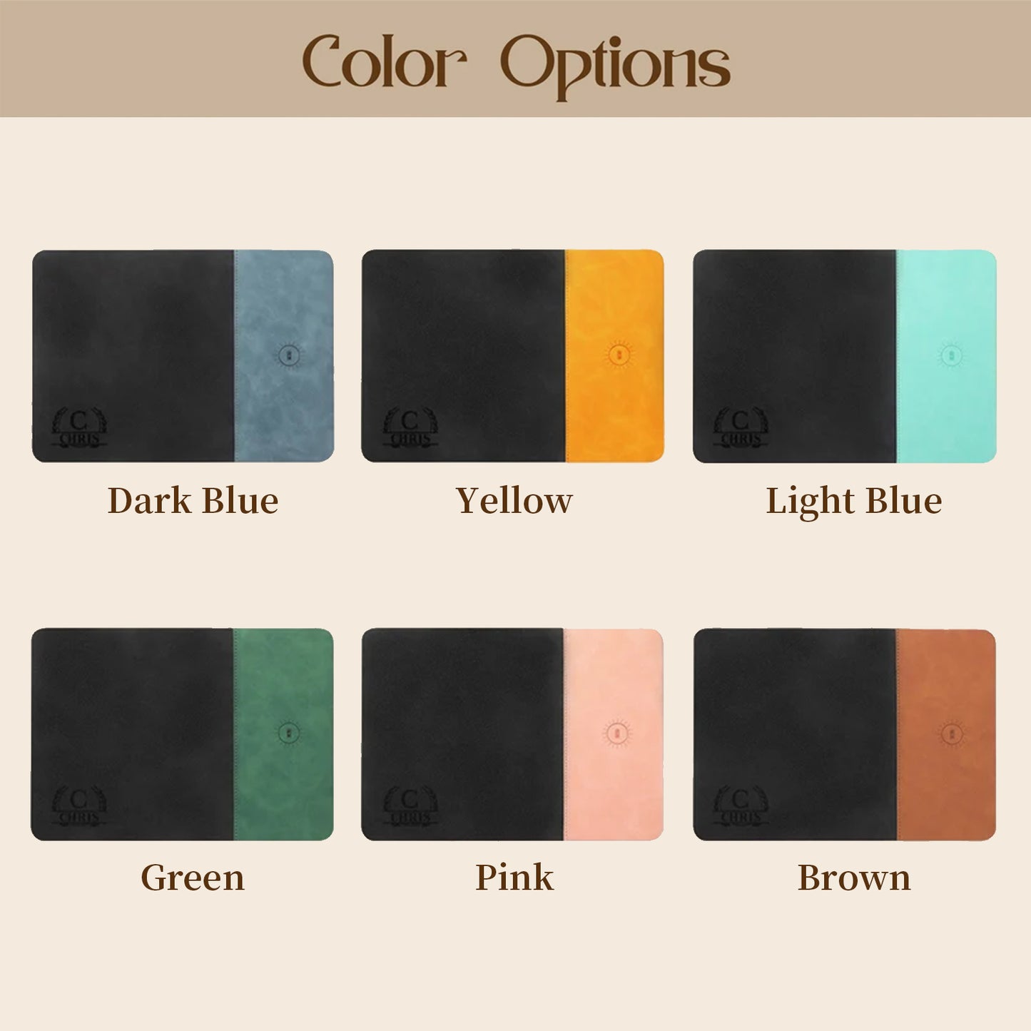 Personalized Leather 2 in 1 Mouse Pad