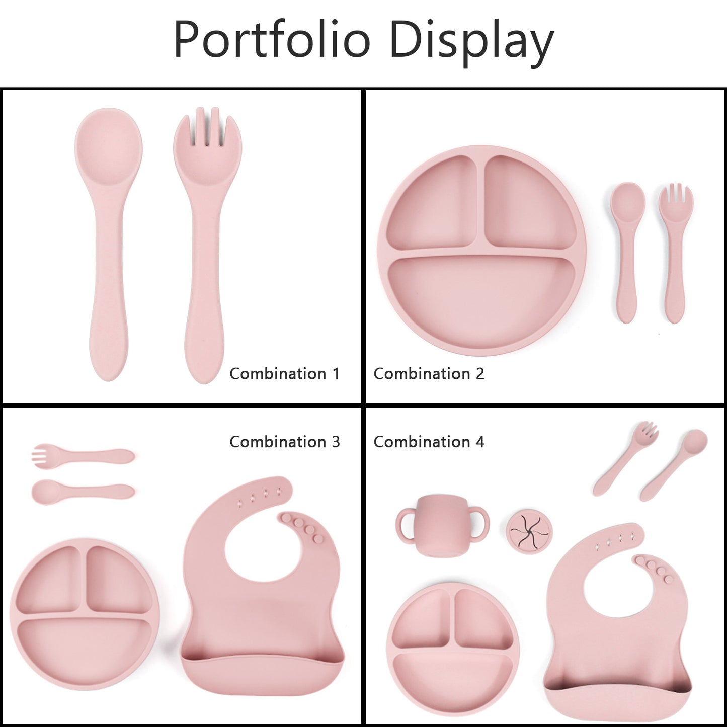 Personalized Silicone Baby Feeding Set