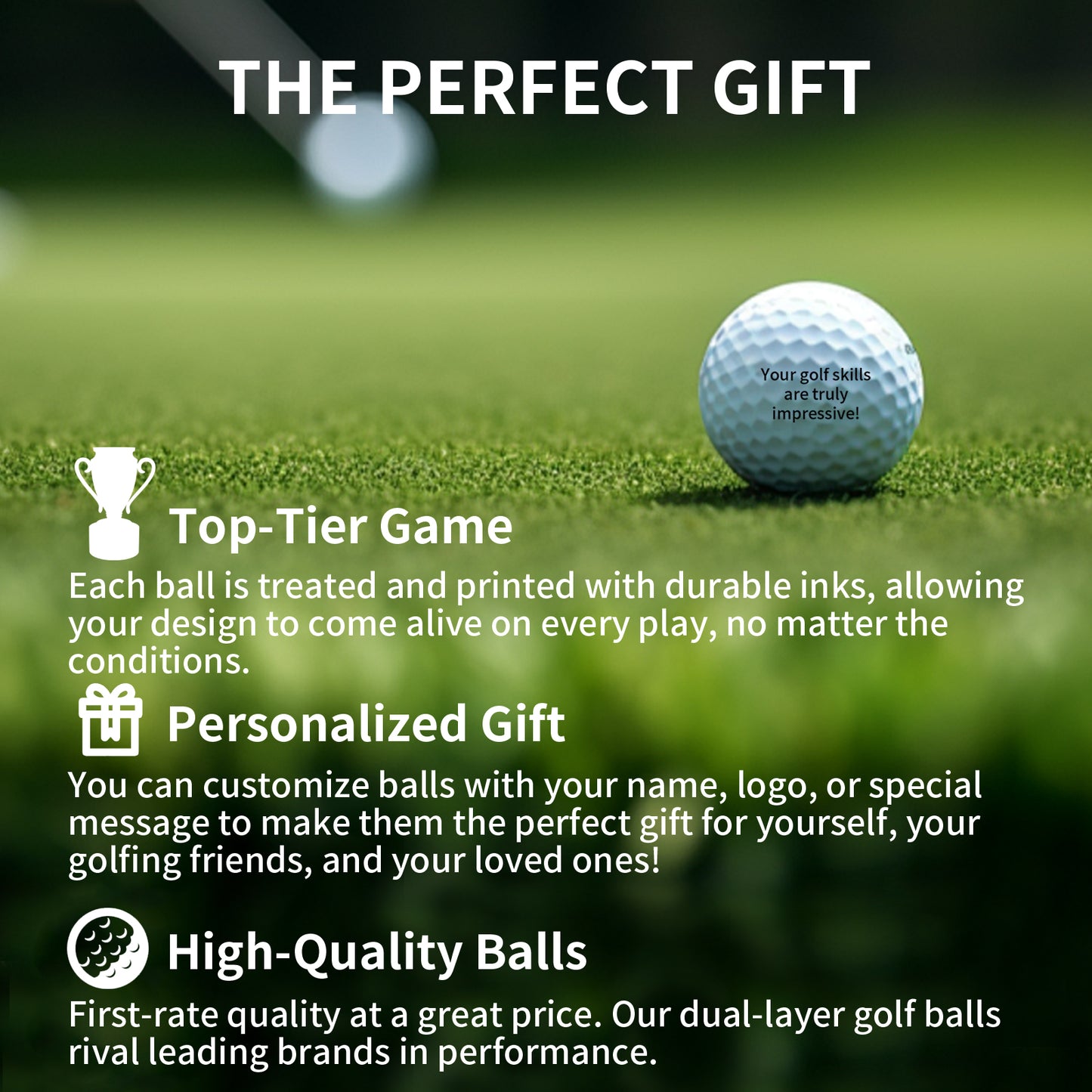 Personalized Golf Ball Gift, Custom Golf Ball, Personalized Text Funny Golf Balls