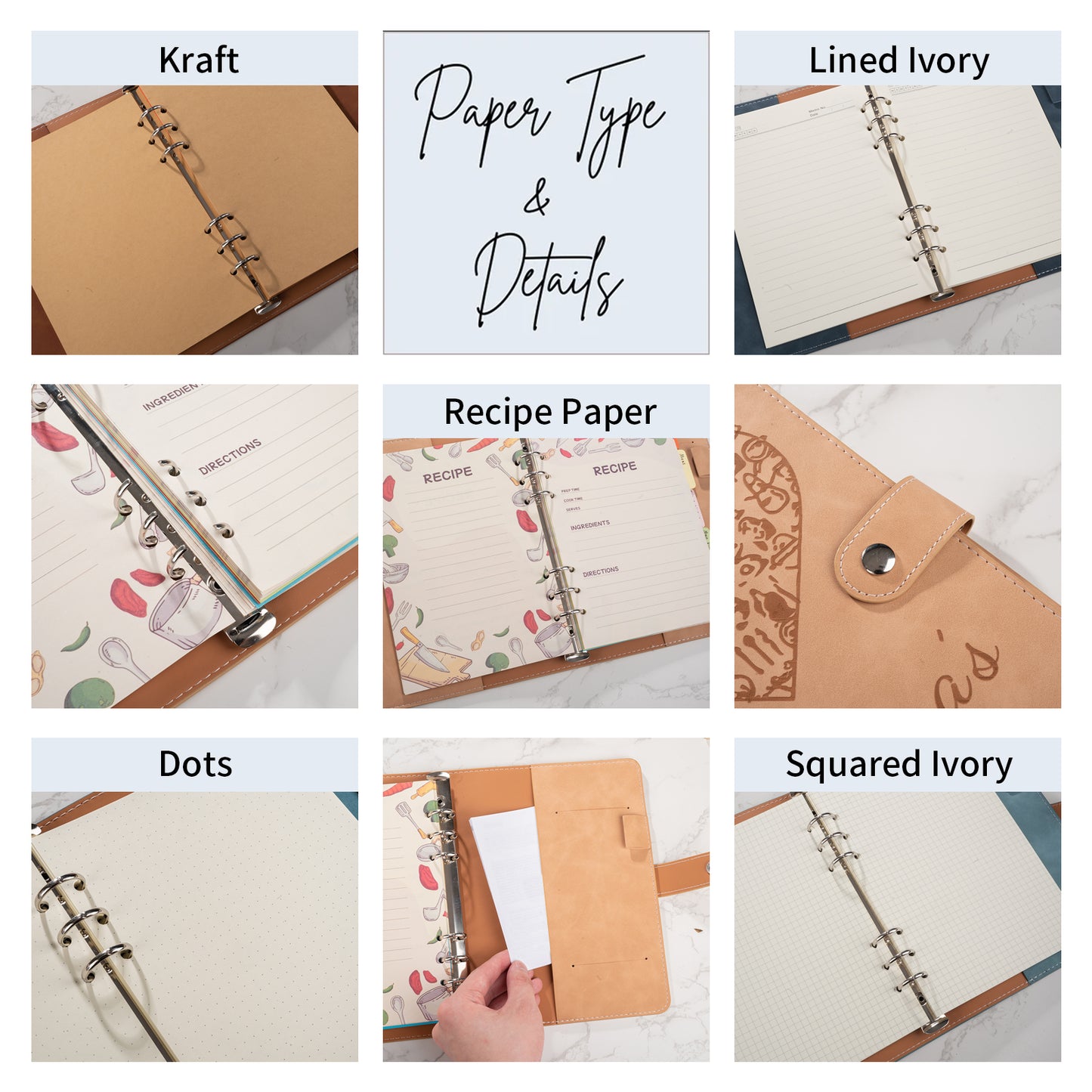 Personalized Leather Recipe Book