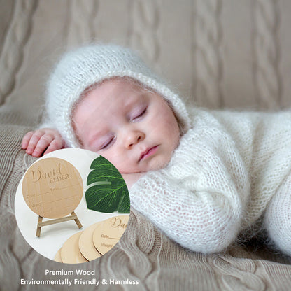 Personalized Wooden Baby Announcement Sign