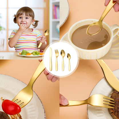 Personalized 4 PCS Stainless Steel Kids Cutlery Set