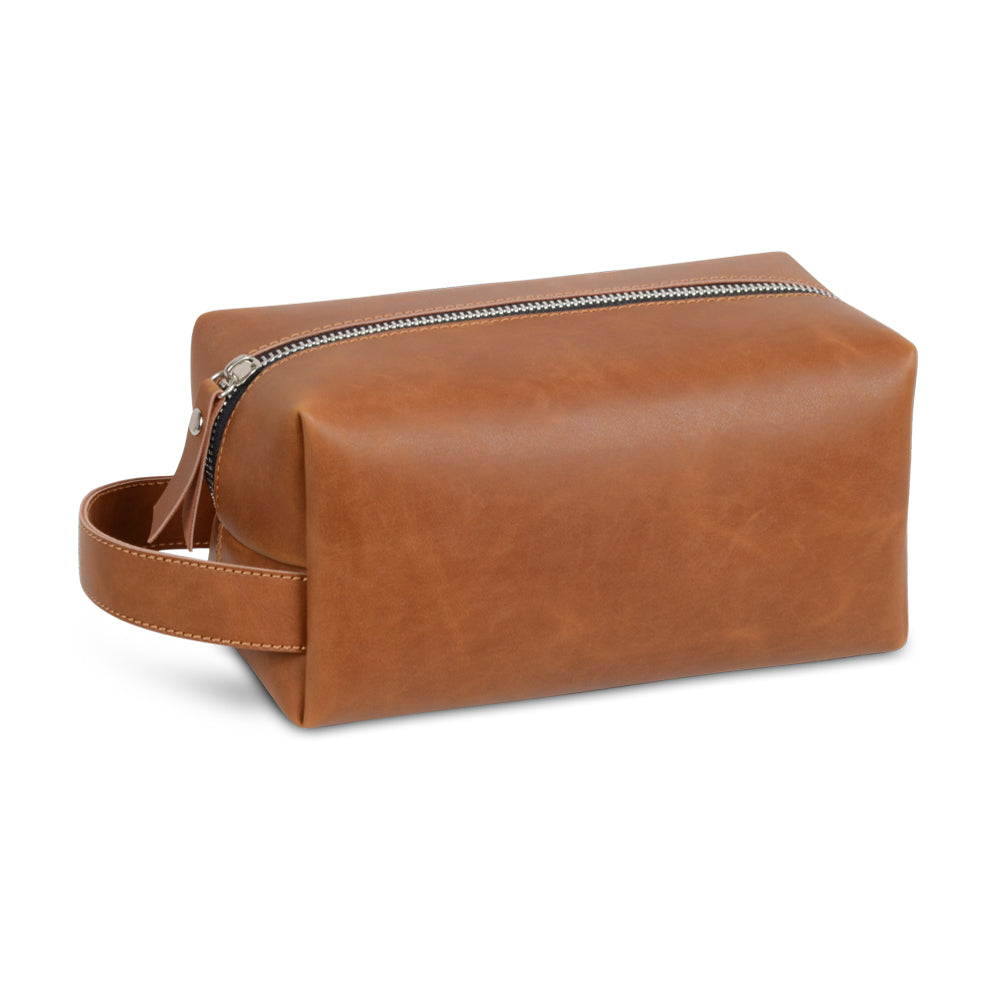 Personalized Men's Leather Toiletry Bag