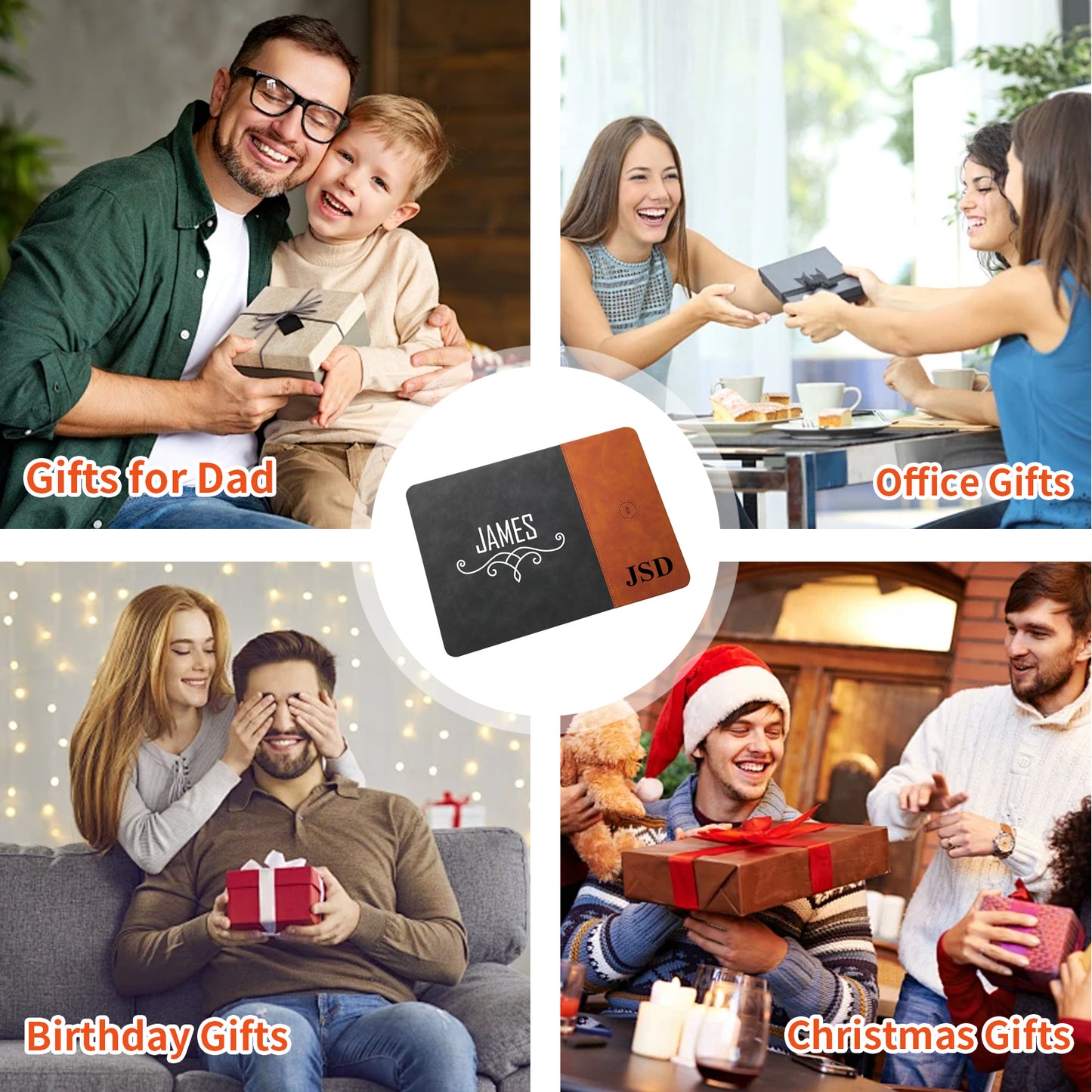 Personalized Leather 2 in 1 Mouse Pad
