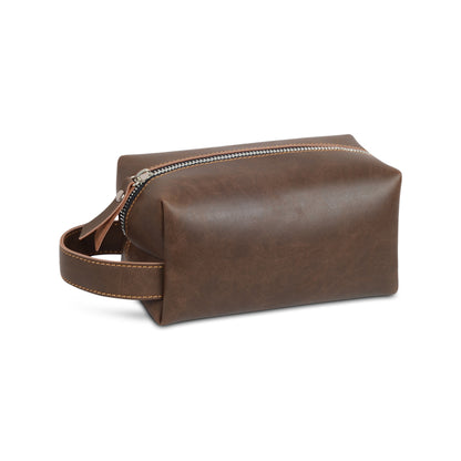 Personalized Men's Leather Toiletry Bag